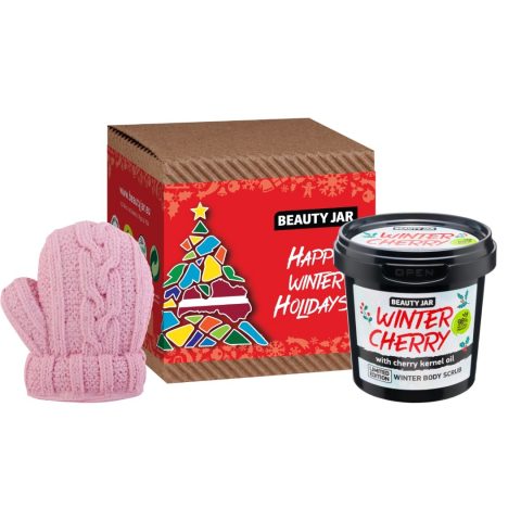 HAPPY WINTER HOLIDAYS Gift set with body scrub and glycerin soap
