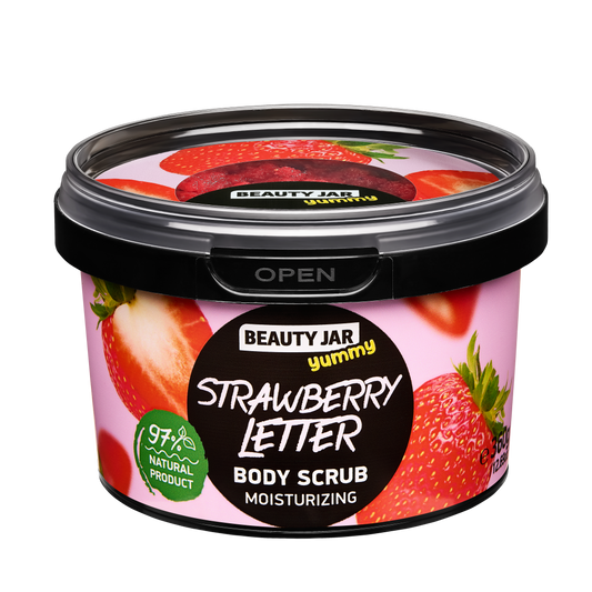 YUMMY Strawberry Letter, Moisturizing Body Scrub