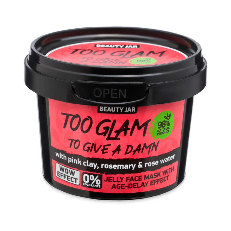TOO GLAM TO GIVE A DAMN Jelly face mask with age-delay effect